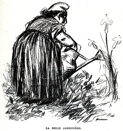 Antisemitische tekening gepubliceerd voor 1900 in de krant "Psst...!" door Jean Louis Forain