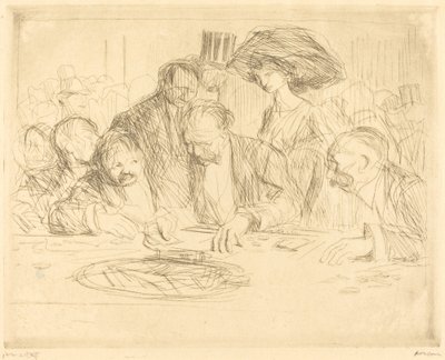 Aan de goktafel (tweede plaat) door Jean Louis Forain