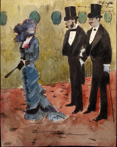 In het theater door Jean Louis Forain