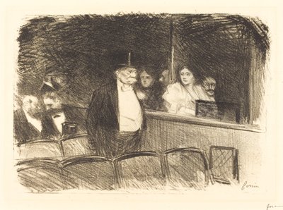 In het theater door Jean Louis Forain