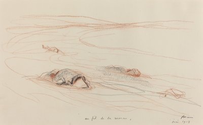 Langs de Marne, 1918 door Jean Louis Forain