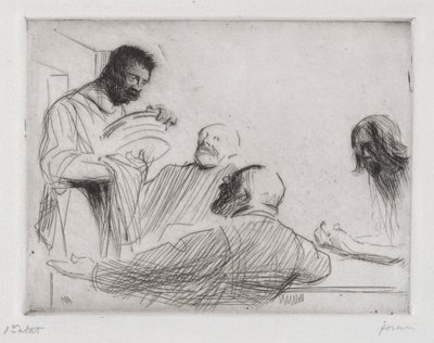 Voor de maaltijd in Emmaus door Jean Louis Forain