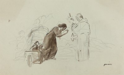 Zegen in Lourdes door Jean Louis Forain