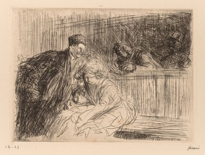 De Advocaat Spreekt met de Beklaagde door Jean Louis Forain