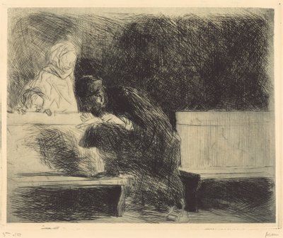 Advocaat die een dossier doorneemt door Jean Louis Forain