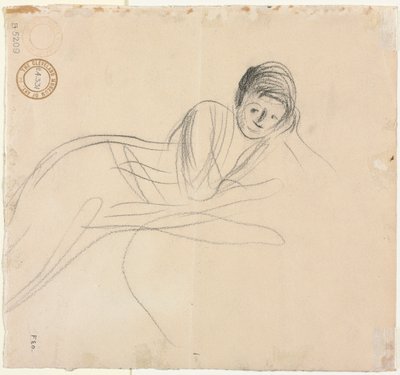 Liggende vrouw verso, 1915 door Jean Louis Forain