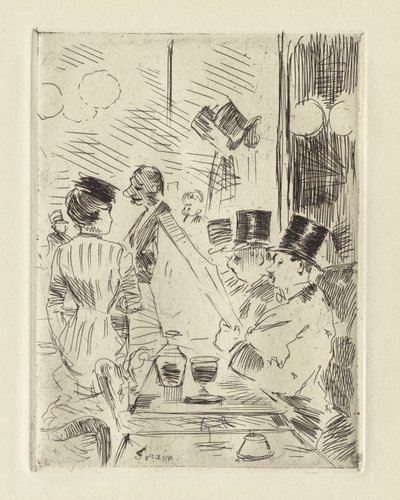 Het Café van de Nieuwe Athene door Jean Louis Forain