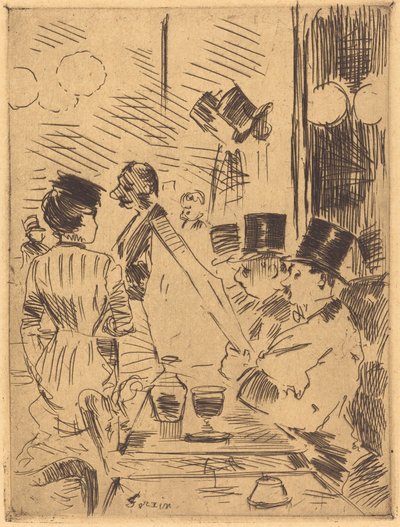Het Café van het Nieuwe Athene door Jean Louis Forain
