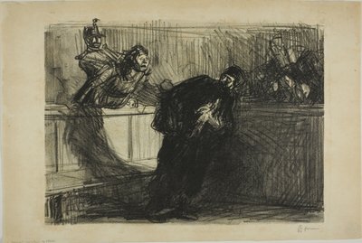 De mishandelde advocaat door Jean Louis Forain