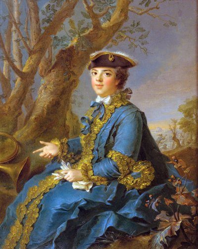 Portret van Louise Elisabeth van Frankrijk, hertogin van Parma door Jean Marc Nattier