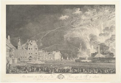 Het vuurwerk door Jean Michel Moreau