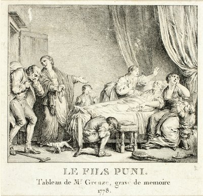 De gestrafte zoon door Jean Michel Moreau