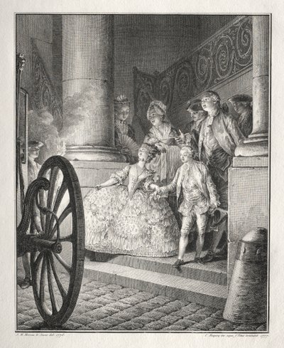 Rétif de la Bretonne: De Kleine Peetouders, 1777 door Jean Michel the Younger Moreau