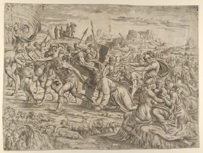 Het dragen van het kruis, 1544 door Jean Mignon