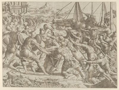 De ontvoering van Helena, 1535-55 door Jean Mignon
