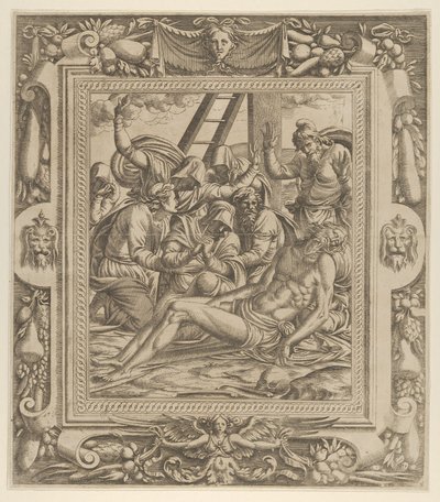 De klaagzang over Christus, 1535-55 door Jean Mignon