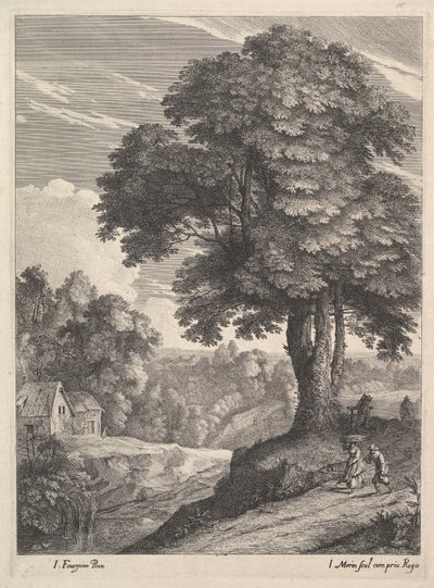 Les Deux Chaumieres door Jean Morin