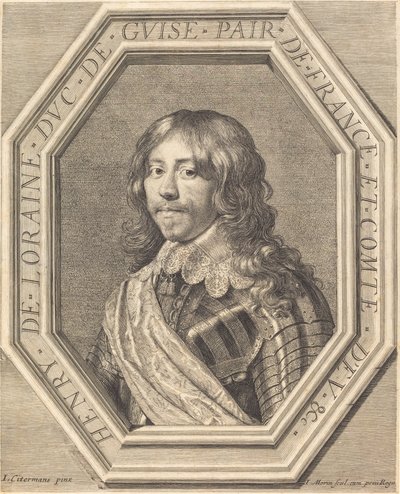 Henri de Lorraine, hertog van Guise door Jean Morin after Justus Sustermans