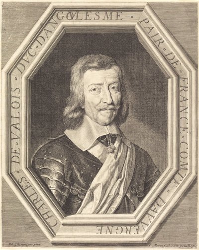 Charles de Valois, hertog van Angoulême door Jean Morin after Philippe de Champaigne