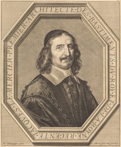Jacques le Mercier door Jean Morin after Philippe de Champaigne