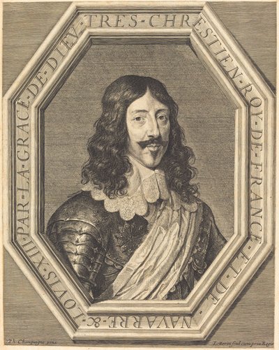 Lodewijk XIII door Jean Morin after Philippe de Champaigne
