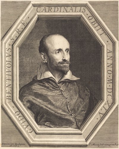 Kardinaal Guido Bentivoglio door Jean Morin, after Sir Anthony van Dyck