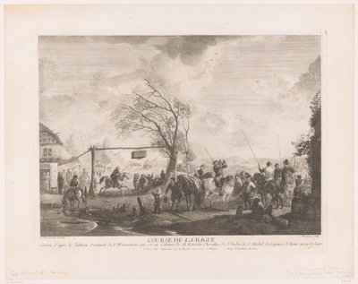 Ringsteken bij een dorpsherberg door Jean Moyreau
