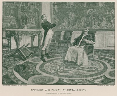 Napoleon en Pius VII in Fontainebleau door Jean Paul Laurens