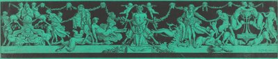 Een Bacchanaal met Egyptische en klassieke figuren door Jean Philippe Guy le Gentil, Comte de Paroy, after Charles Monnet