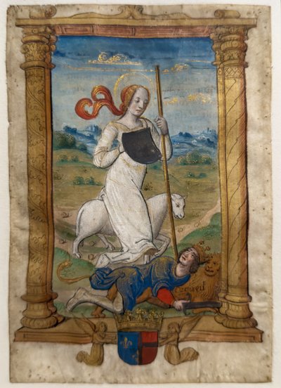 Nederigheid en trots. Les rondeaux des vertus, na 1515 (Geschilderd en verlucht perkament) door Jean Pichore