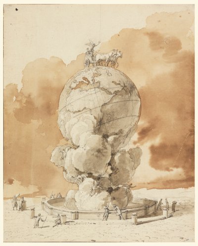 Ontwerp voor een openbaar monument op een plein in Parijs door Jean Pierre Louis Laurent Houël