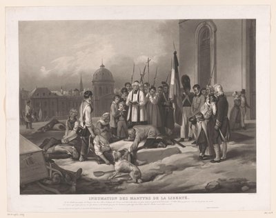Begrafenis van slachtoffers van de Julirevolutie door Jean Pierre Marie Jazet