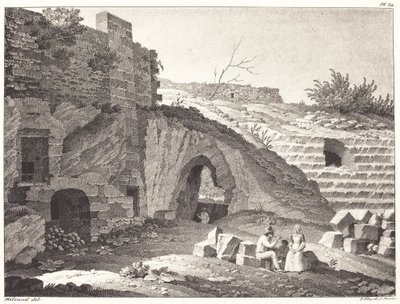 Landlieden picknicken in ruïnes door Jean René Méliand