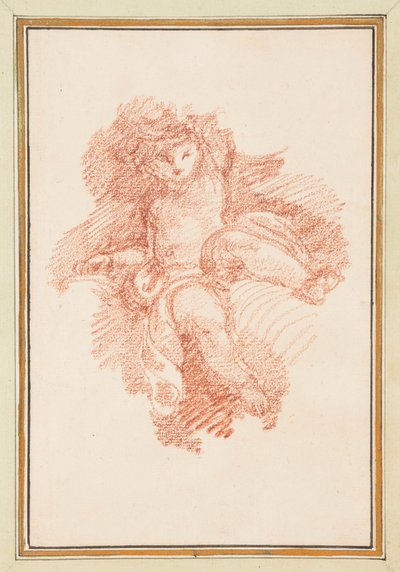 Zittende Putto door Jean Robert Ango