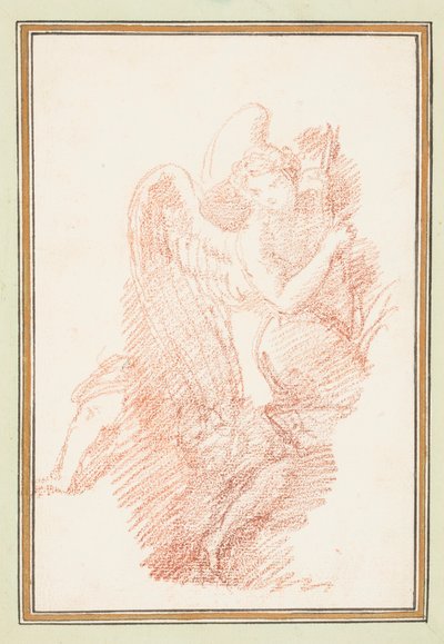 Gevleugeld figuur met boog door Jean Robert Ango