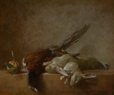 Stilleven met Wild, waarschijnlijk 1750s door Jean Baptiste Simeon Chardin