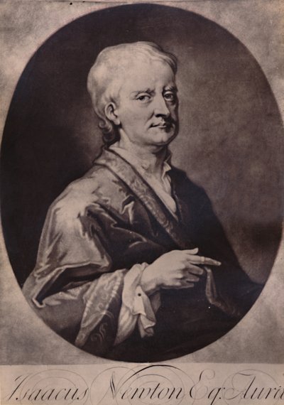 Sir Isaac Newton, Engelse wiskundige en natuurkundige, begin 18e eeuw door Jean Simon