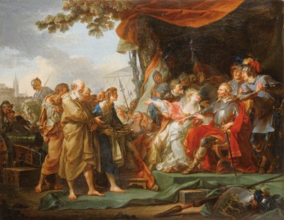 Frans:  Les Bourgeois de Calais De Burgers van Calais door Jean Simon Berthelemy