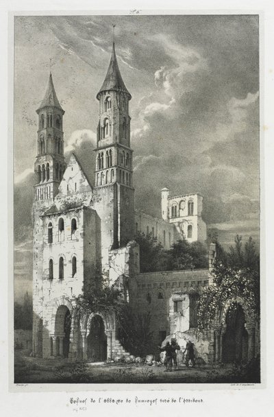 Ruïnes van de abdij van Jumièges door Jean Truchot
