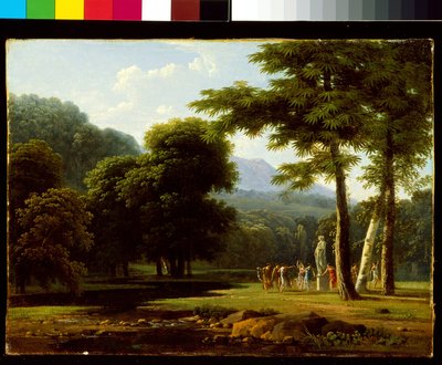 Landschap door Jean Victor Bertin