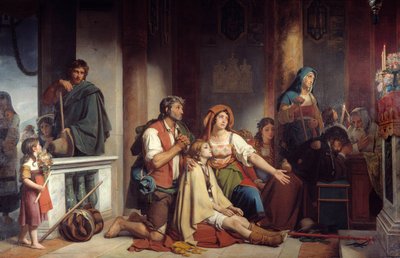 De wens aan Onze-Lieve-Vrouw door Jean Victor Schnetz