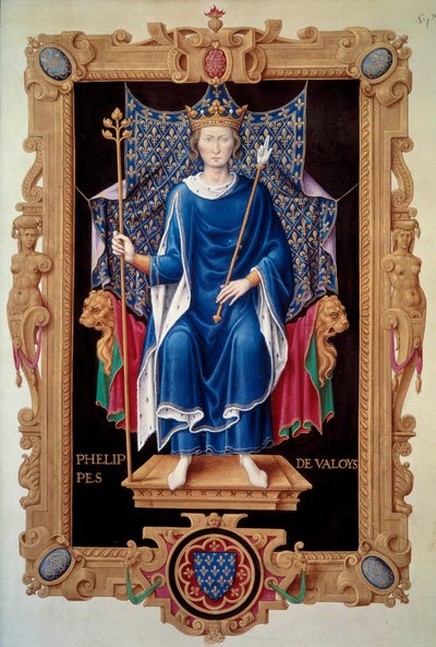 Portret van koning Filips VI van Valois door Jean du Tillet