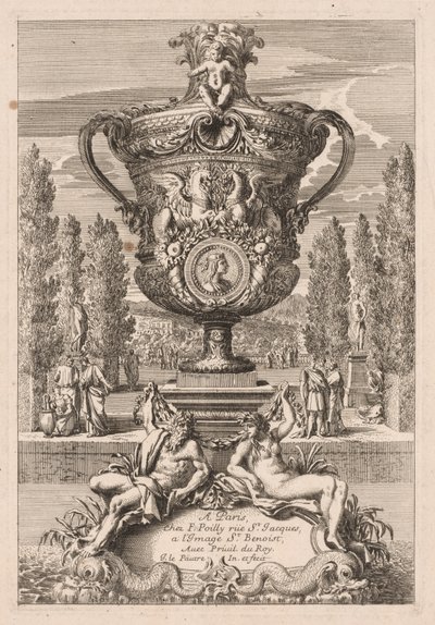 Decoratieve urn, 1600s door Jean le Pautre
