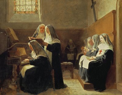 Het kloosterkoor, 1865 door Jean or Jehan Georges Vibert