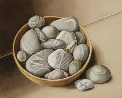 Kom met kiezels, 2005 door Jenny Barron