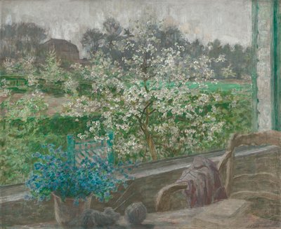 Mijn raam, ca. 1910 (olieverf op doek) door Jenny Montigny
