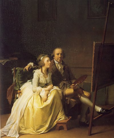 Deens: De kunstenaar en zijn vrouw Rosine, née Dørschel De kunstenaar en zijn vrouw Rosine, née Dørschel door Jens Juel