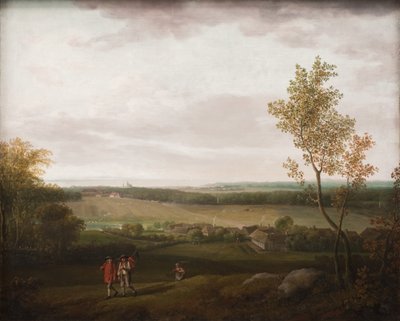 Uitzicht op het platteland bij Jægerspris door Jens Juel