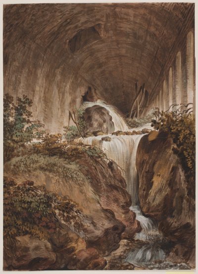 Waterval onder gemetseld gewelf door Jens Petersen Lund