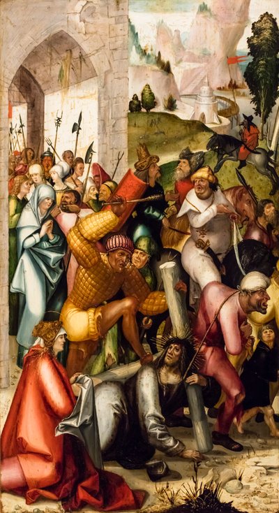 Kruisdraging, ca. 1515 (Tempera en olieverf op naaldhout) door Jerg Ratgeb